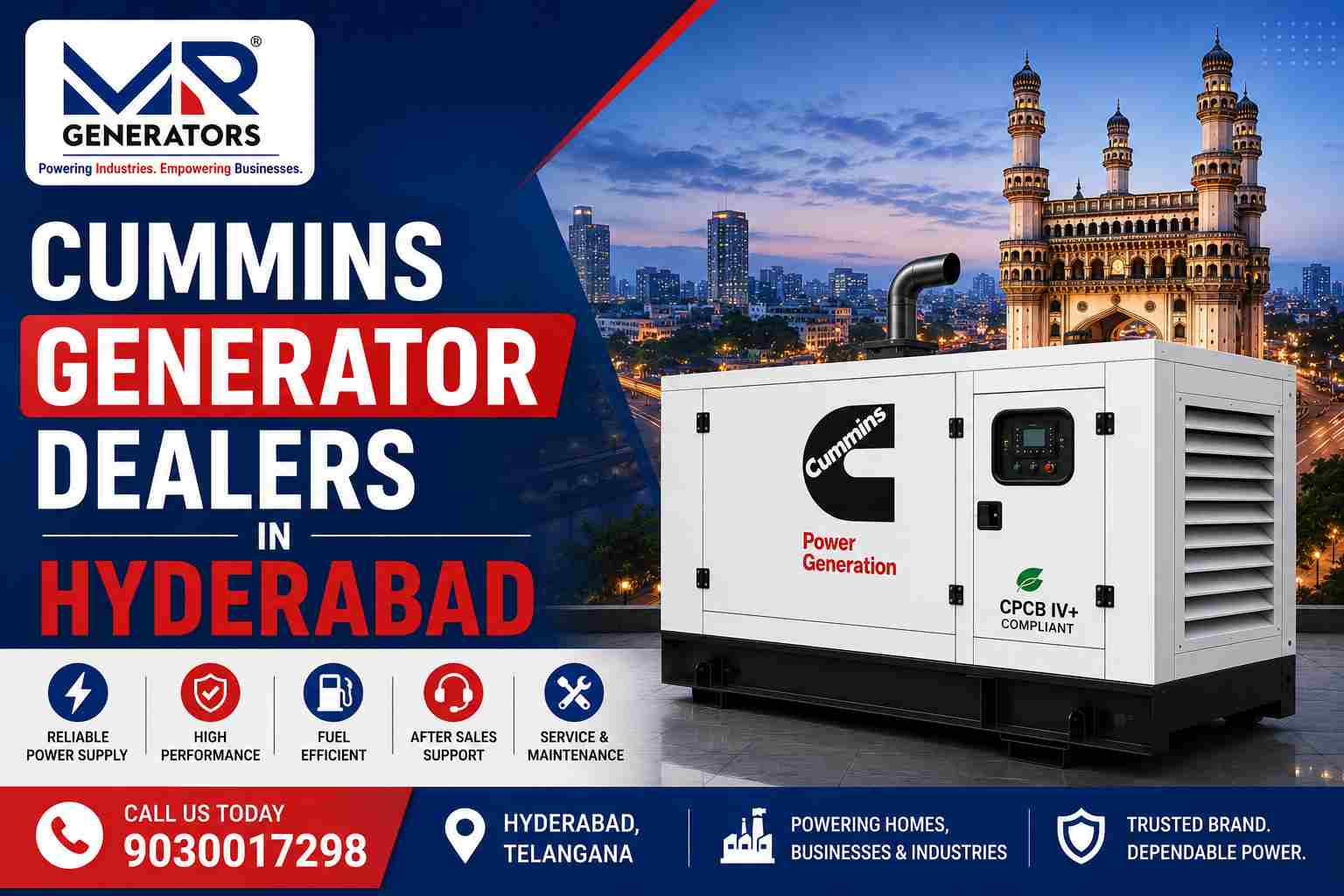 Cummins Generator Dealers in Hyderabad